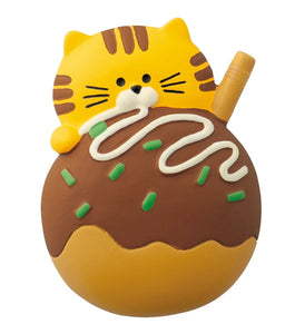 Takoyaki Cat Magnet | Decole (Japan)