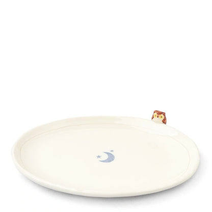 Owl & Moon Ceramic Plate (Japan)