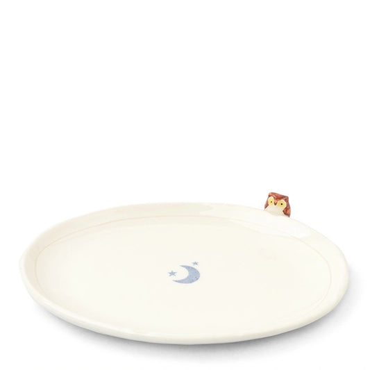 Owl & Moon Ceramic Plate (Japan)