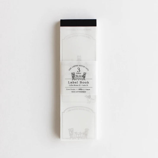 Letterpressed 3 Pattern Note Pad | Cats in the Coffee HOuse | Oeda Letterpress(Japan)