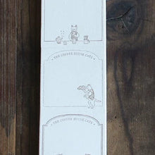 Load image into Gallery viewer, Letterpressed 3 Pattern Note Pad | Cats in the Coffee HOuse | Oeda Letterpress(Japan)

