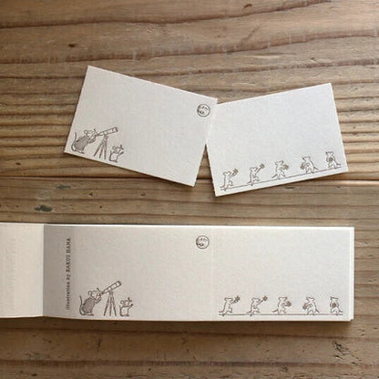 Mini Letterpressed 2 Framed Label Book | The Mice Gazing at the Stars | Oeda Letterpress(Japan)