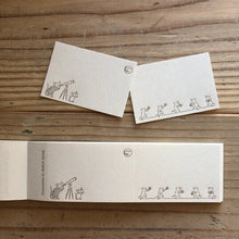 Load image into Gallery viewer, Mini Letterpressed 2 Framed Label Book | The Mice Gazing at the Stars | Oeda Letterpress(Japan)
