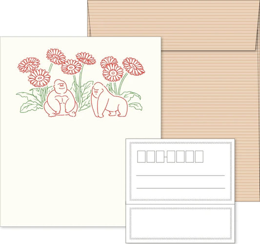 Gorilla Letterpress Letter Set | Petit Et Grand | Matoka (Japan)