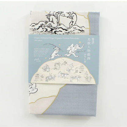 Frogs and Rabbits (Lavender) Furoshiki Wrapping Cloth | Musubi (Japan)