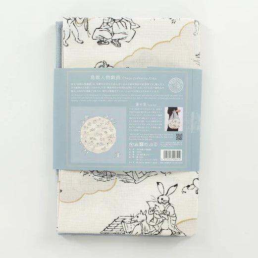 Frogs and Rabbits (Lavender) Furoshiki Wrapping Cloth | Musubi (Japan)