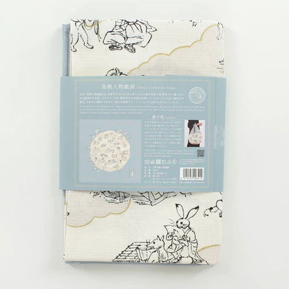 Frogs and Rabbits (Lavender) Furoshiki Wrapping Cloth | Musubi (Japan)