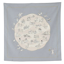 Load image into Gallery viewer, Frogs and Rabbits (Lavender) Furoshiki Wrapping Cloth | Musubi (Japan)
