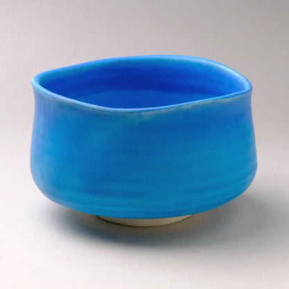 Turkish Glaze Deep Blue Matcha Bowl | Mino Ware (Japan)