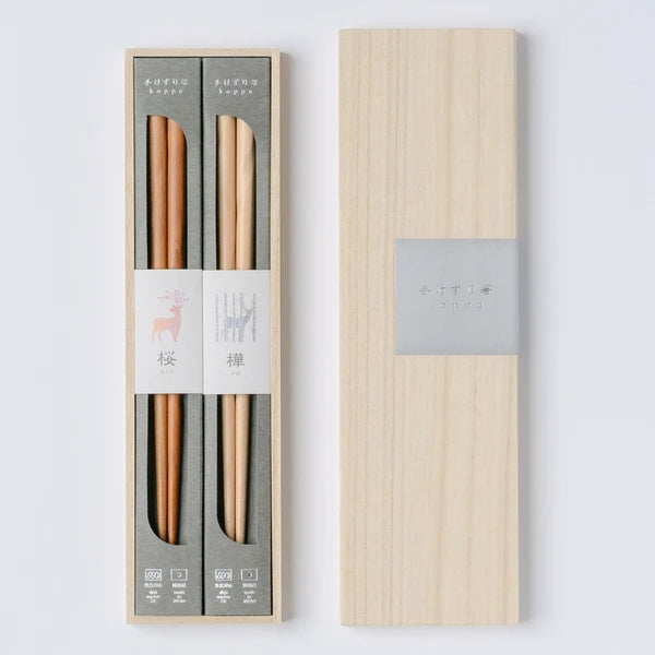 Koppa Hand-Rolled Chopsticks Set | Sakura & Kaba | Ogishi Tadashi Shoten (Japan)