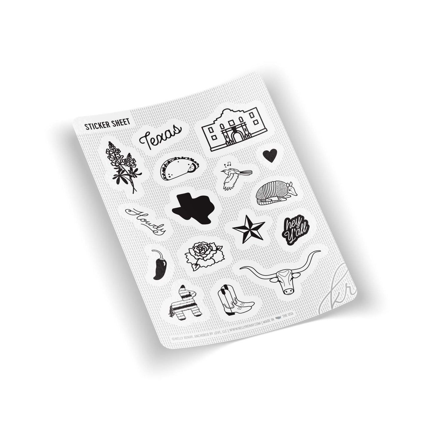 Texas Sticker Sheet | Kelly Renay (TX)