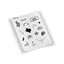 Load image into Gallery viewer, Texas Sticker Sheet | Kelly Renay (TX)

