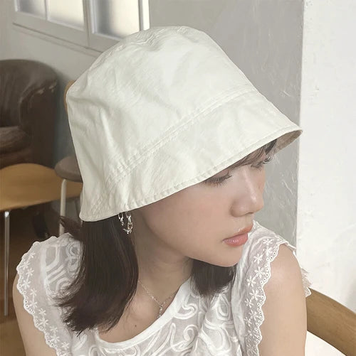 Foldable Bucket Hat | Ivory | Angelina