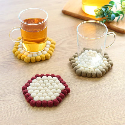 Felted Wool Ball Coaster | Tomo (Japan)