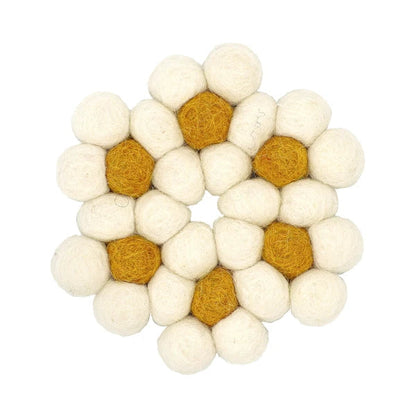 Felted Wool Flower Coaster | Tomo (Japan)