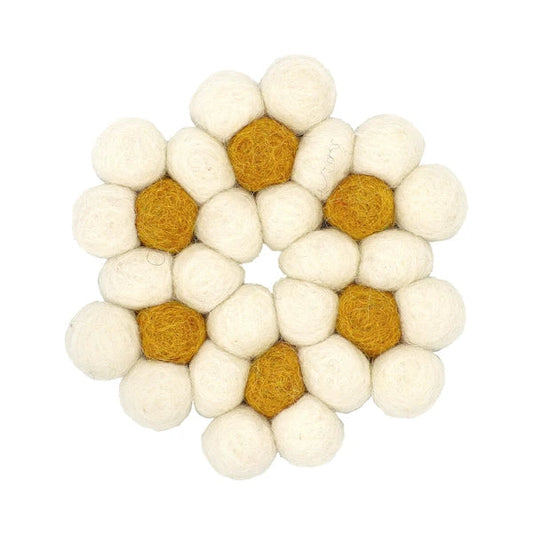 Felted Wool Flower Coaster | Tomo (Japan)