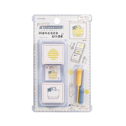 Hancoco Slide Layer Stamp Set | Kutsuwa (Japan)
