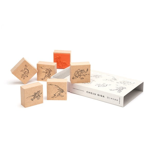 Choju Giga Birds & Beasts Wood & Rubber Stamp Set |  Tokyo Seihan (Japan)