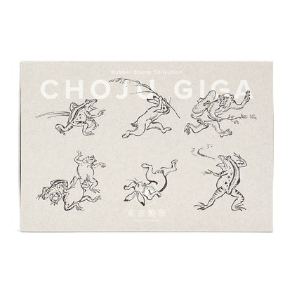 Choju Giga Birds & Beasts Wood & Rubber Stamp Set |  Tokyo Seihan (Japan)