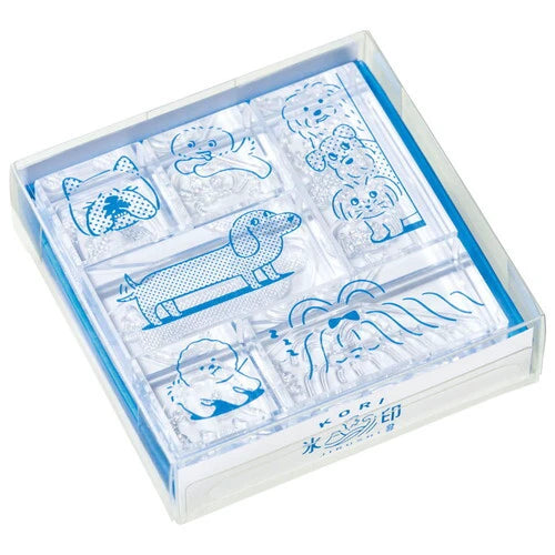 KORI JIRUSHI Clear 6 Piece Acrylic Set | Cats | Hitotoki (Japan)