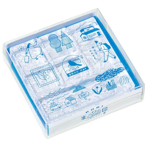 KORI JIRUSHI Clear 6 Piece Acrylic Set | Cats | Hitotoki (Japan)