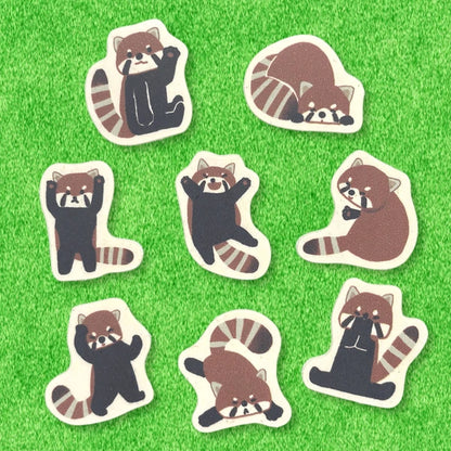 Red Panda Banana Paper Flake Stickers | Banana and Planet (Japan)