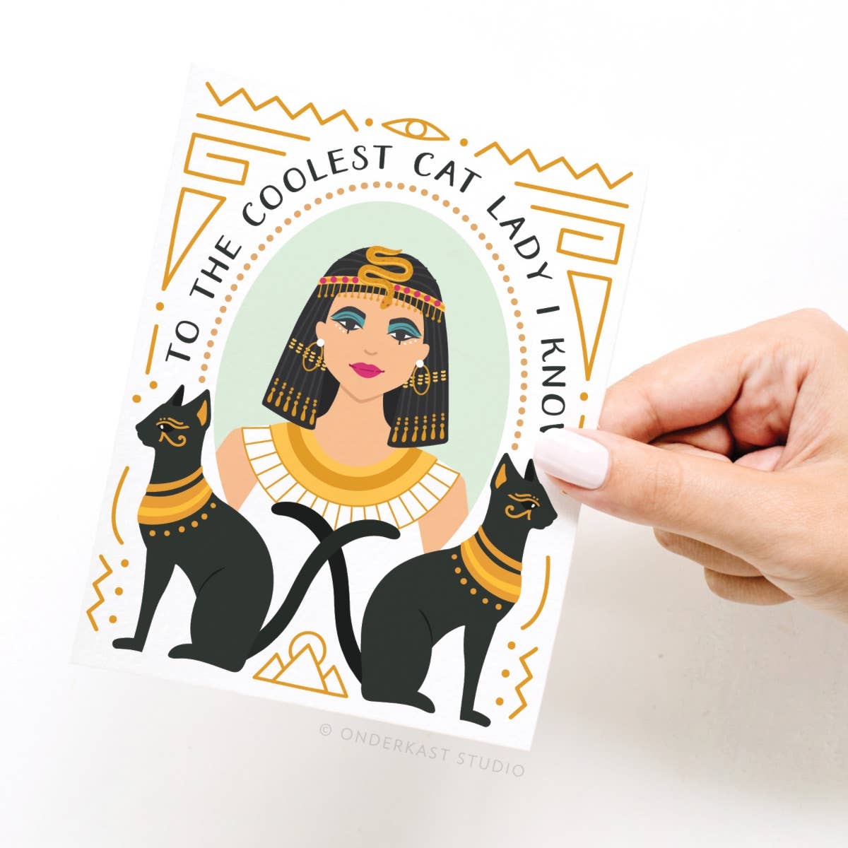 To the Coolest Cat Lady I Know - Cleopatra Card | Onderkast (TX)