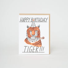 Load image into Gallery viewer, Birthday Tiger Letterpress Card | Hello!Lucky(CA)
