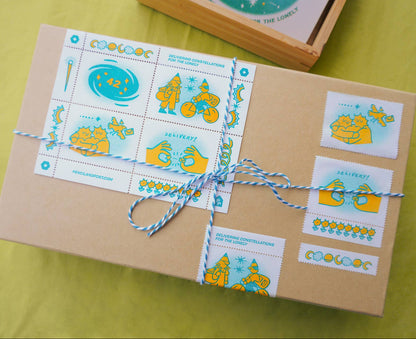 Constellations zine and stamp sheet by Pencil and Post, alternate view 2