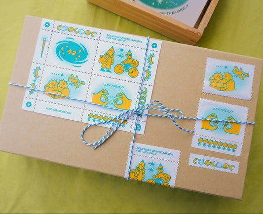 Constellations zine and stamp sheet by Pencil and Post, alternate view 2