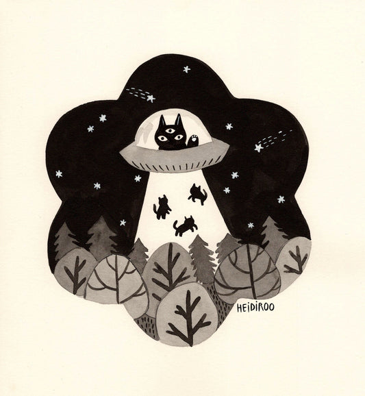 UFO Cat Savior Art Print | Heidi Moreno (CA)