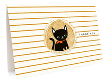 Load image into Gallery viewer, Black Cat Thank You Card | Night Owl Paper Goods (AL)
