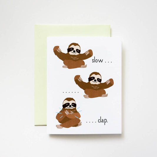 Slow Clap Sloths Congratulations Card | ILOOTPAPERIE (CA)