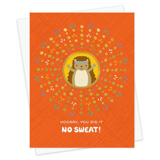 Hooray Hedgehog Foil Stamped Congratulations Card | Night Owl Paper Goods (AL)