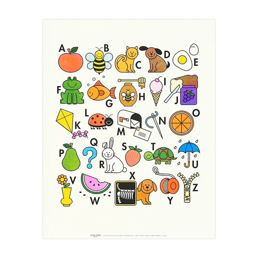 Alphabet Risograph | Lucky Horse Press (NJ)