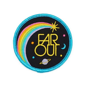 Far Out Embroidered Patch | Lucky Horse Press (NJ)