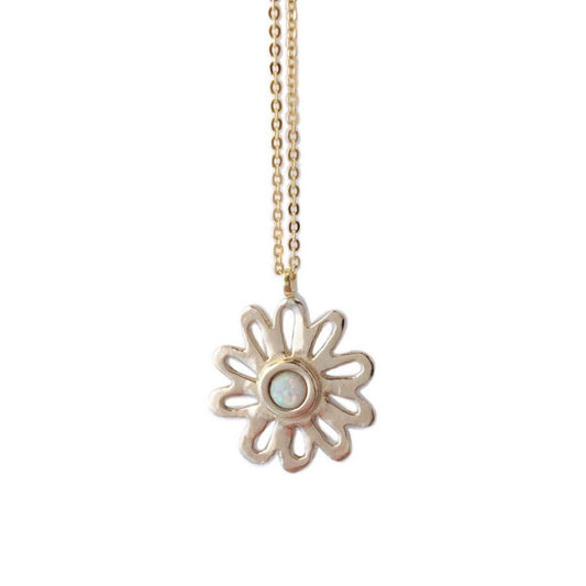 Flower Necklace with Opal | Therese Kuempel (IL)