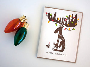 Merry Christmoose Card | Fugu Fugu Press (CA)