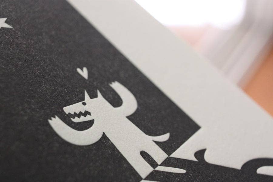 You Are My Moon Letterpress Card | Fugu Fugu Press ( CA)