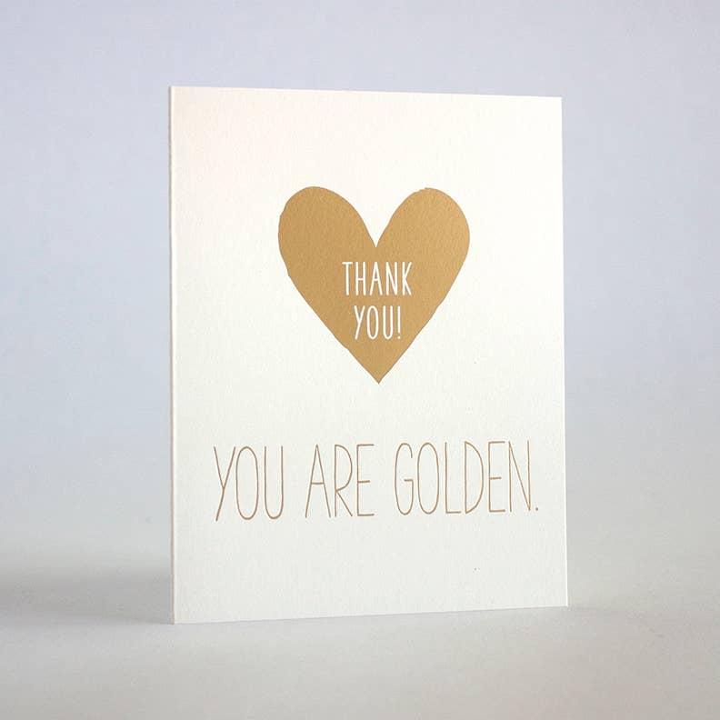 Thank You You Are Golden Card | Fugu Fugu Press (CA)