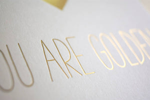 Thank You You Are Golden Card | Fugu Fugu Press (CA)