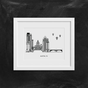 Austin, Texas Mini Art Print | Kelly Renay (TX)