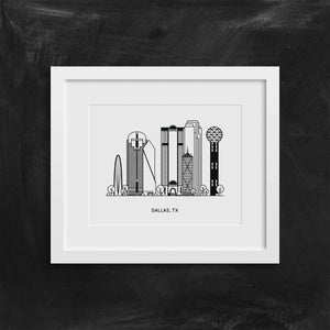 Dallas, Texas Mini Art Print | Kelly Renay (TX)