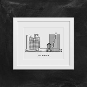 Fort Worth, Texas Mini Art Print | Kelly Renay (TX)