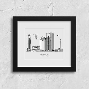 Houston, Texas Mini Art Print | Kelly Renay (TX)