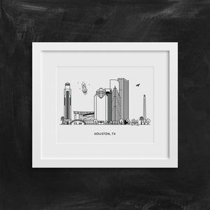 Houston, Texas Mini Art Print | Kelly Renay (TX)