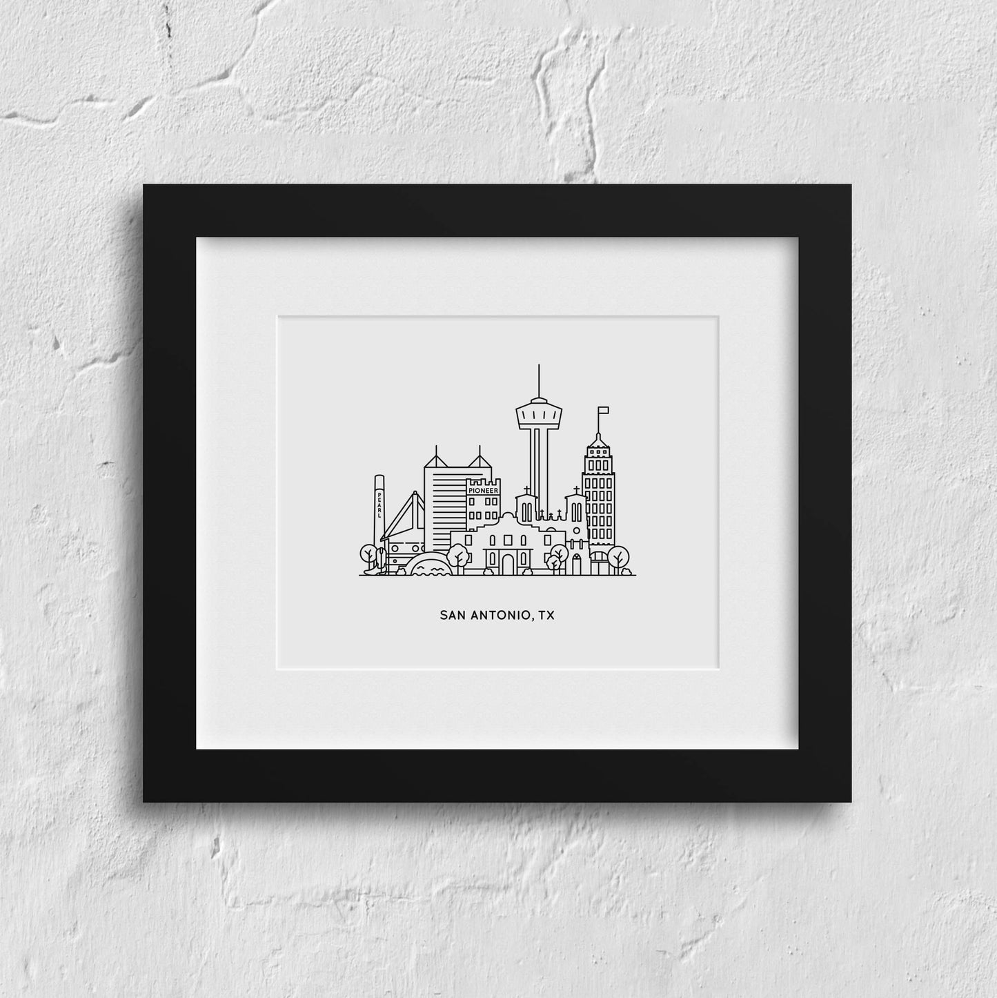 San Antonio, Texas Mini Art Print Kelly Renay (TX)