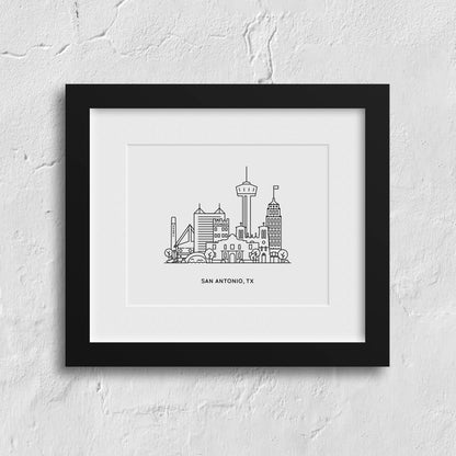 San Antonio, Texas Mini Art Print Kelly Renay (TX)
