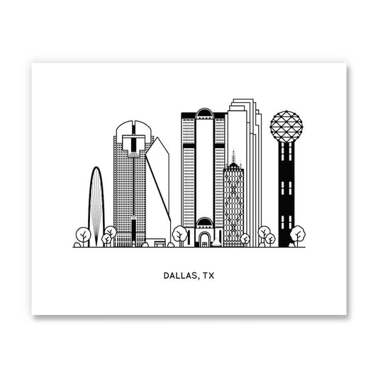 Dallas, Texas Mini Art Print | Kelly Renay (TX)