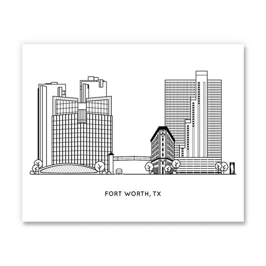 Fort Worth, Texas Mini Art Print | Kelly Renay (TX)